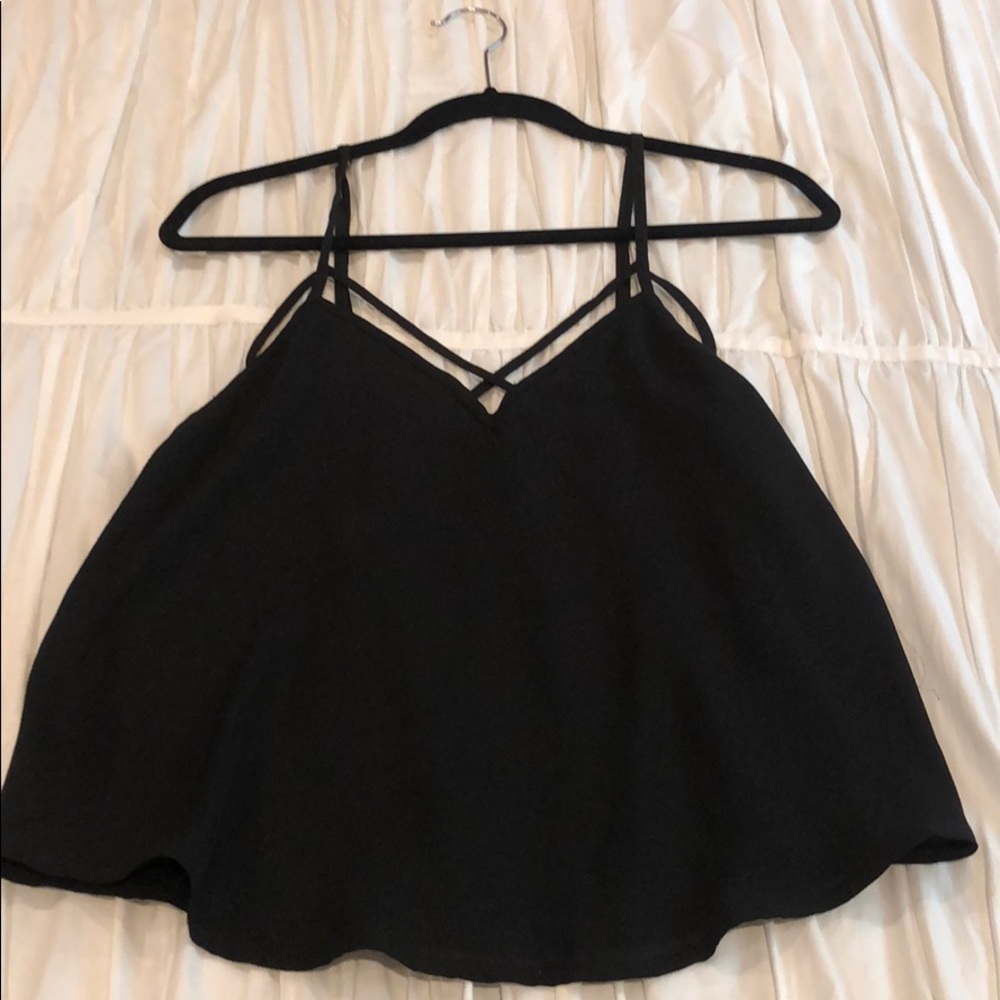 black tank top with crossover